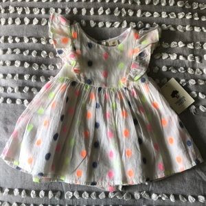 Tucker + Tate dress with neon dots- Size 3 months